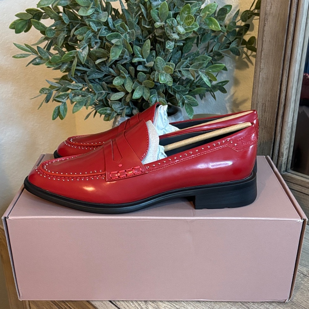 SARTO by Franco Sarto Red Stud Loafers - Picture 2 of 4